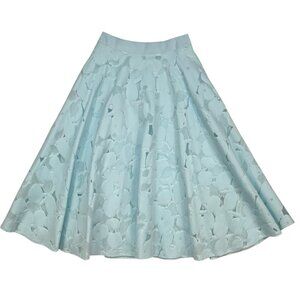Ted Baker Quinia Skirt Ted/0 US/2 XS Burnout Sky Blue Lace Knee Length Feminine